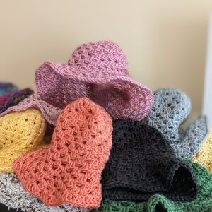 Rose Crochet Bucket Hat Crochet by me (Gwen B)